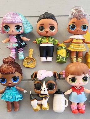 MGA LOL Surprise! Doll / Pet Dog Lot of 6 Collection Mini Dolls Cute